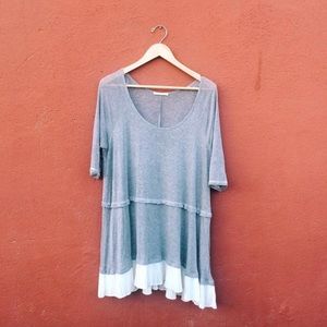 Grey Ruffle Tunic